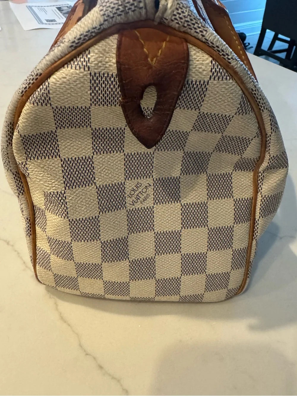 Authentic Louis Vuitton Azur Speedy 25 - Picture 6 of 16